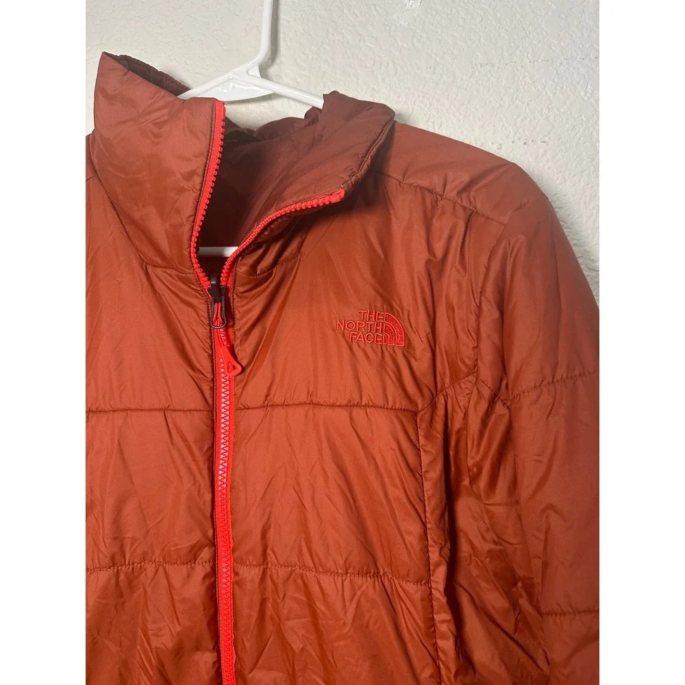 The North Face Mens‎ Burnt Orange Quilted Insulated Puffer Jacket Small S/P